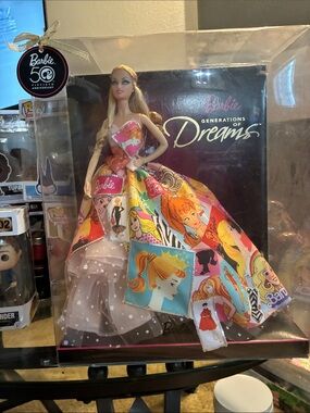 Barbie Patchwork Print Ball Gown in Bright Multi-Color